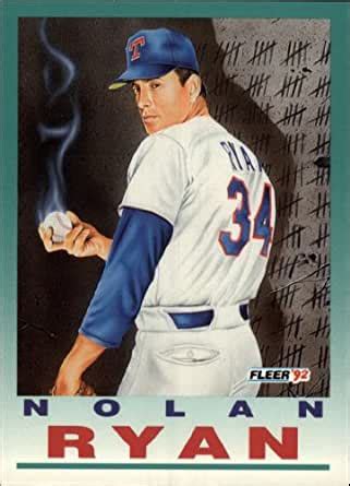 We have a wide variety of trading cards, boxes, packs and supplies. Amazon.com: 1992 Fleer Baseball Card #710 Nolan Ryan Near ...