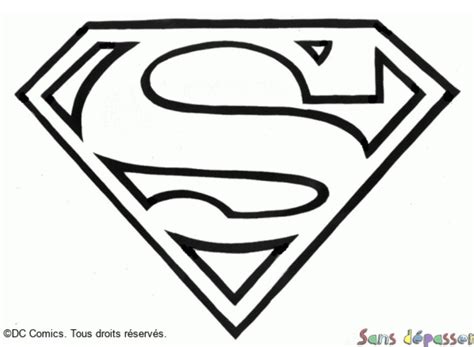 Coloriage enseigne Superman | Superman coloring pages, Superman logo, Superman symbol