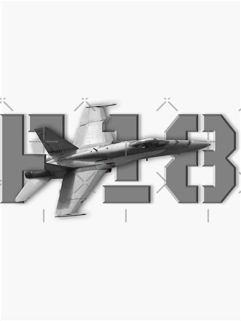 F18 Fighter Jet Air Force Defense Aviation Sticker By Dm360studio