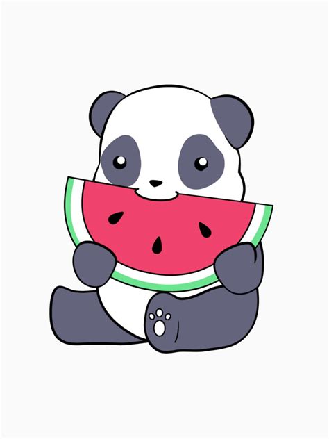 Watermelon Eating Panda T Shirt By Massamoo Redbubble