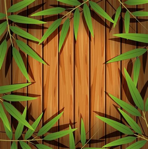 Premium Vector Border Template With Bamboo Leaves