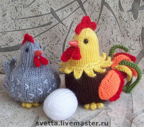 Everyone's favorite bears are included in this knitting pattern collection: Knitted chickens. (Inspiration). | Crochet chicken, Easter ...