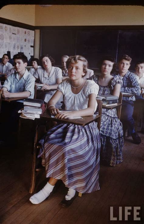 Color Photographs Of Students At New Trier High School In 1950