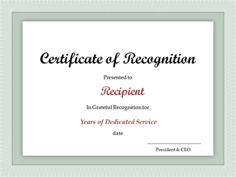 Years of Service Award Templates | Certificate Templates