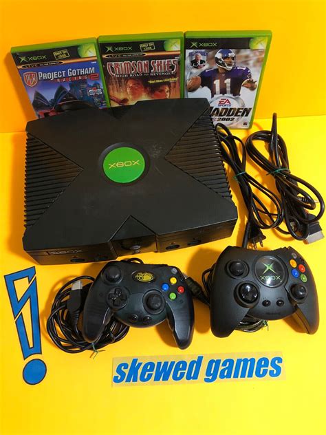 Xbox Console Original System With Games And Two Controllers