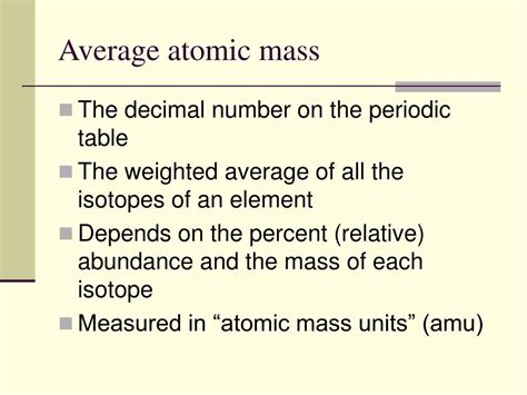 Ppt Calculating Average Atomic Mass Powerpoint Presentation Free