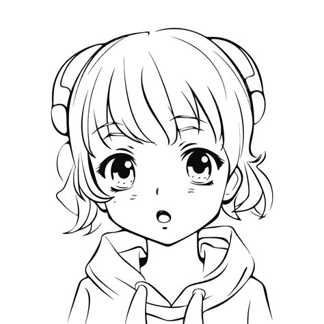 Anime Girl Coloring Pages For Kids A Free Coloring Page In The Anime