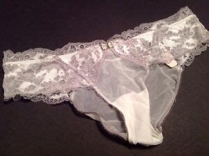 Victorias Secret Very Sexy Seduction Cheeky Panty Pewter Gray Crystals