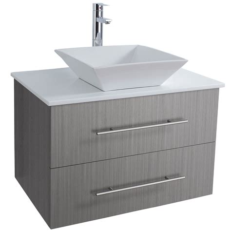 Our stylish designer wall hung vanity units provide a quintessential focal point for your bathroom. Bianca 30" Wall-Mounted Modern Bathroom Vanity - Gray Oak ...