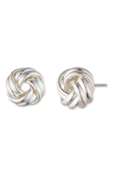 Buy Lauren By Ralph Lauren Silver Tone Knot Earrings From The Next Uk