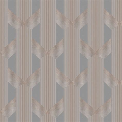 Lagom By Graham And Brown Grey Rose Gold Wallpaper Wallpaper