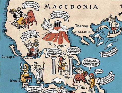 Map Of Greek Mythology Behance