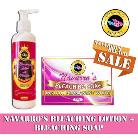 Bleaching Lotion With Arbutin And Bleaching Soap Navarros Bleach