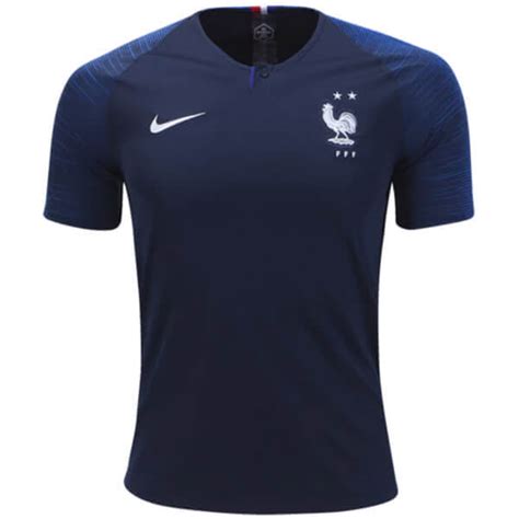 France home kit wc2018 half sleeve ► type: France 2018 World Cup 2 Star Home Football Shirt - SoccerLord