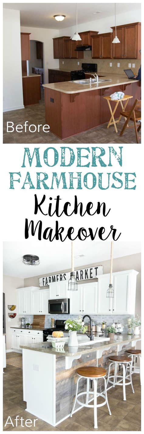 Modern Farmhouse Kitchen Makeover Reveal Modern Farmhouse Kitchens