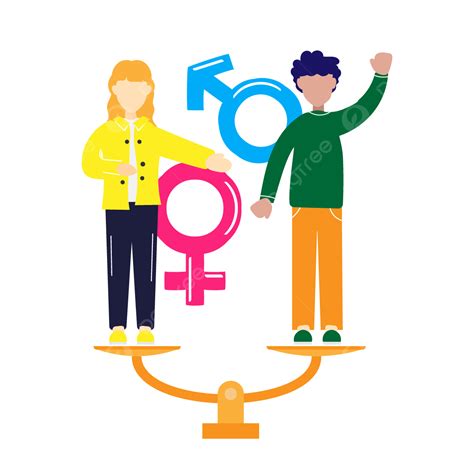 Gender Equality Illustration Hd Image Gender Equality Character Png And Vector With