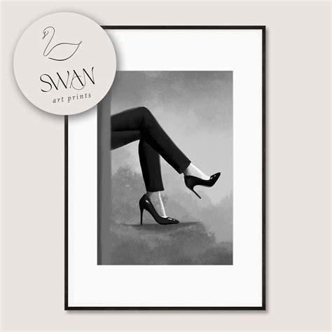 Classic High Heels Poster Black And White Fashion Photography High Heels Art Print High Heels