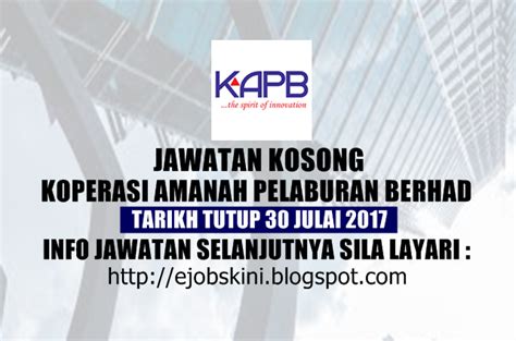 We do this through active investment and capital deployment in multiple sectors. Jawatan Kosong Koperasi Amanah Pelaburan Berhad (KAPB ...