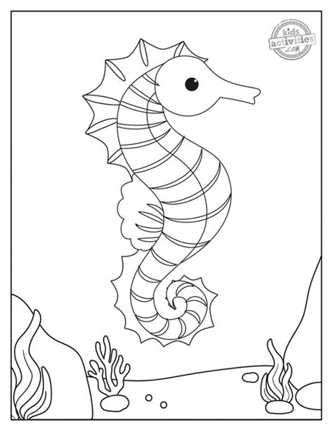 Super Cute Free Printable Seahorse Coloring Pages Kids Activities Blog