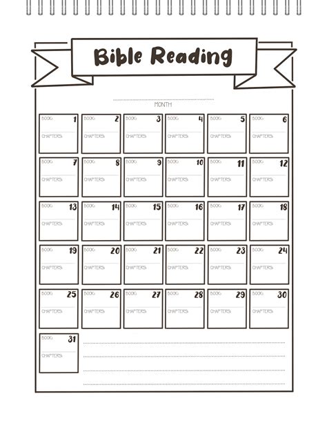 Bible Reading Tracker Blank Months Fill In With Gems Notes Etsy