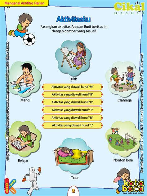 Pada anak anak usia tk. Worksheet PAUD TK Mengenal Aktivitas Harian | Ebook Anak