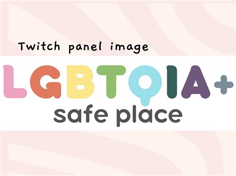 Lgbtqia Safe Place Twitch Panel Pride Safe Place Etsy