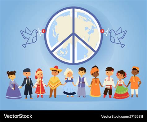 Peace United Nations People Royalty Free Vector Image