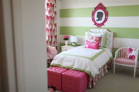 Bedroom beach theme from our amazing beach house tours, as well as beach bedroom decor inspiration with an assortment of beach themed bedding that's available for purchase thru wayfair or amazon. Preppy, Modern Pink & Green Girl's Room - Project Nursery