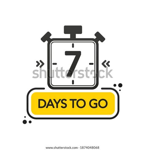 Seven Days Go Flat Style On Stock Vector Royalty Free 1874048068