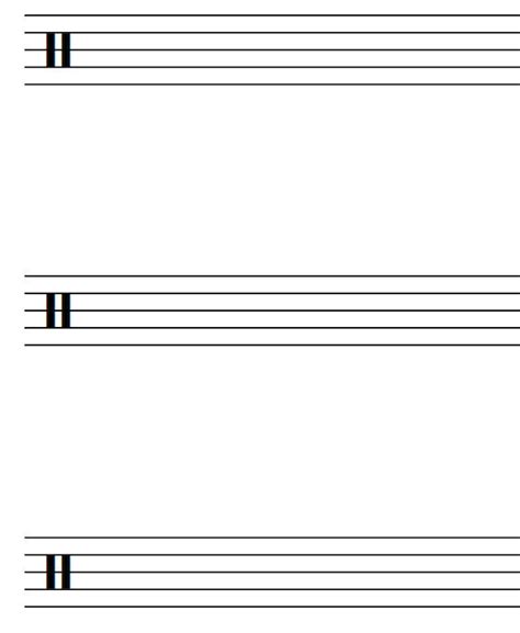A4 Music Blank Sheet Percussion 8 And 12 Staves Printable Etsy