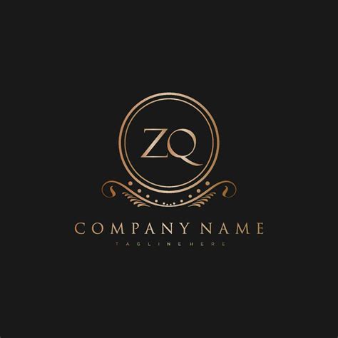 Zq Letter Initial With Royal Luxury Logo Template 23492257 Vector Art