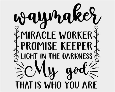 Way Maker Miracle Worker Promise Keeper Svg Files For Cricut Etsy