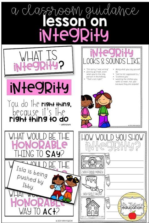 Classroom Guidance Lesson Integrity Guidance Lessons Elementary