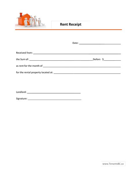 Rent Receipt Example Templates At