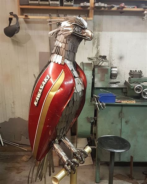 Artist Recycle Old Motorbike Parts Into Scrap Metal Animal