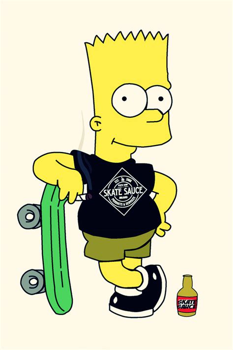 Hd Iphone Wallpapers Free Bart Simpson Skateboarding Free