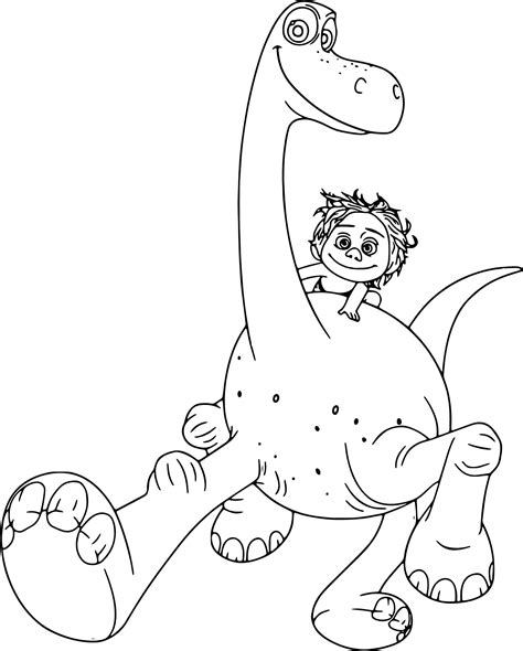 Awesome The Good Dinosaur Disney Arlo Spot With Cartoon Coloring Pages