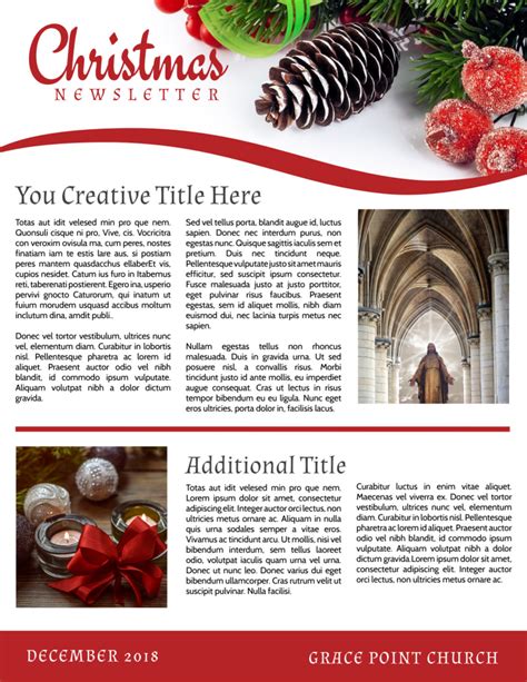 Christmas Newsletter Template Mycreativeshop