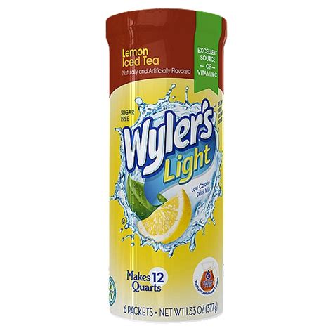 Wylers Light 12qt Lemon Iced Tea Drink Mix