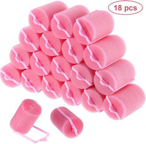 18 Pieces Foam Sponge Hair Rollers Flexible Hair Styling Curlers Sponge