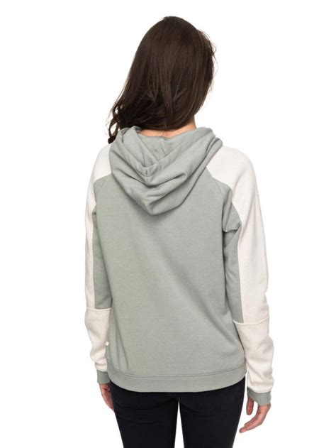 Grey Womens Roxy Hoodies Jumpers And Knitwear All Same Days Logo Hoodie
