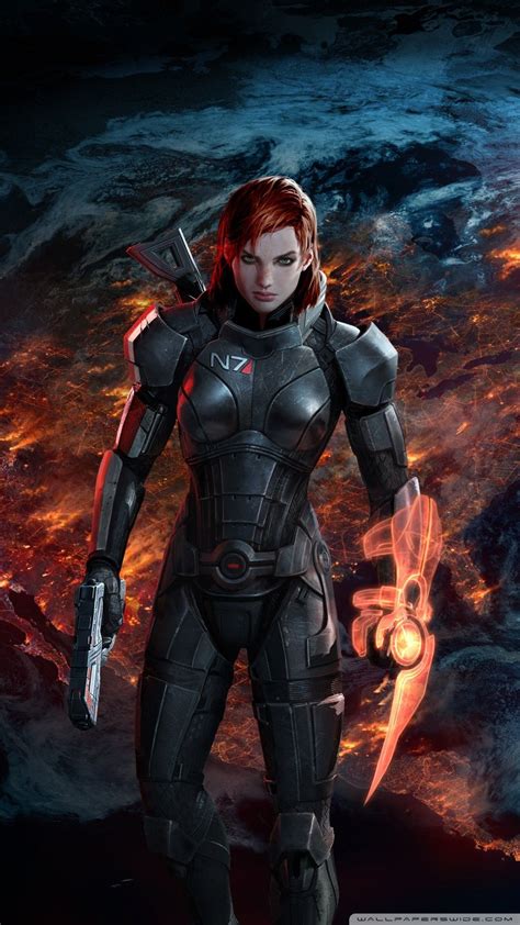 Free Mass Effect 3 Femshep Phone Wallpaper By Paul63 Mass Effect