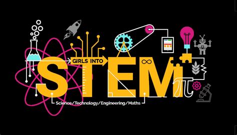 Girls Into Stem Logo Science Technology Engineering Art Math Math