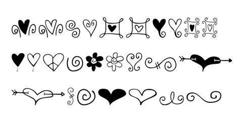 Hearts And Swirls Font Fontspring