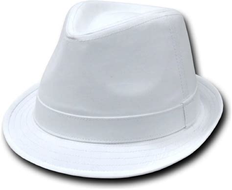 Decky Orgianl Basic Poly Woven Fedora Hats Whitewhite