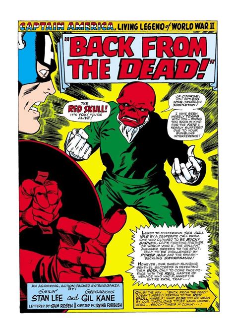 Captain America And Red Skull By Gil Kane Comics Tales Of Suspense