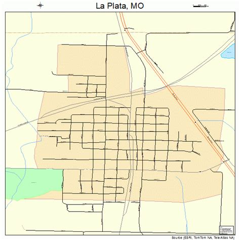 La Plata Missouri Street Map 2940682