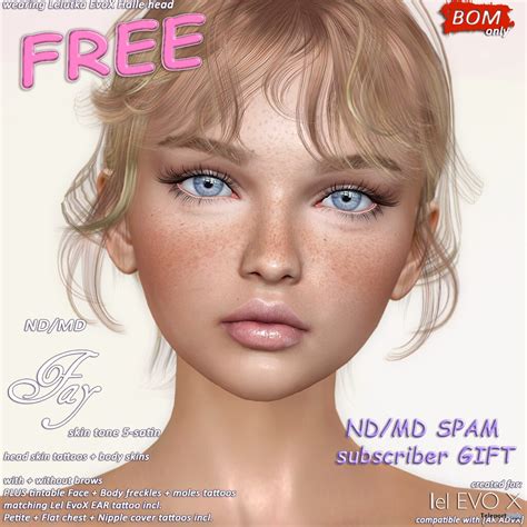 Fay Skin Midtone For Lelutka Evox September 2022 Subscriber T By Nd