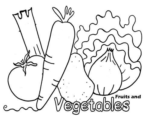 Coloring pages for kids fruits and vegetables coloring pages. Fruits and vegetables coloring pages - timeless-miracle.com