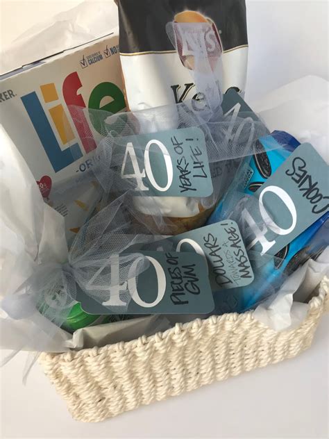 Michelle Paige Blogs Milestone 40th Birthday T Basket Idea